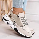 Wish Large-Size Single Shoes Autumn New Thick-Edged Slid Laced Old Dad Shoes Casual Sports Women's Shoes HZ0115