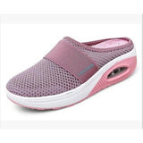 Baotou Small Net Hole Slippers Women No Heel Half-Slippers Thick-Bottom Slippers Women Net Side Half Slippers Women HZ0115