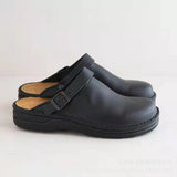 Men's Thick-Bottomed Back Empty Sandals Shallow Mouth Round Head Casual Large-Size Men's Sandals Slippers HZ0115