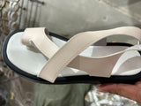 Sandals Women 2025 New Large-Size Coated Toe Polyurethane Deep Base Leisure Outside The Roman Wind Wearing Ring Buckle With Women's Sandals HZ0115
