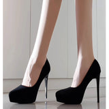 2025 New Sexy Black Pointed Waterproof Table Hate High Heels Women Do Not Grind Their Feet Fine Heel Shallow Commuting Single Shoes HZ0115