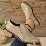 Large-Size 36-43-43-Yard Women's Shoes In The Spring And Autumn Of 2025 Pointed Thick Heel Deep Mouth Single Shoes Simple Heel Heel Shoes Women HZ0115