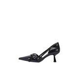 High-Heeled Women's 2025 Spring New Multi-Buckle Women's Shoes Fashionable Temperament Pointed Kitten Heel Single Shoes HZ0115