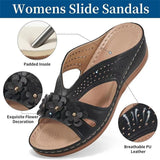 In The Summer Of 2025, The New Women's Thick-Bottomed Slippers Large-Size Fish Mouth Thick-Bottomed Wearing Beach Shoes Flower Decoration HZ0115
