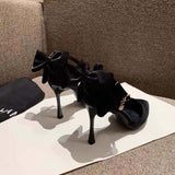Bag Head Button Single Shoes Wedding Shoes Female White Silk And Satin Bridal Shoes With Wedding Tips And Bridesmaid High Heels HZ0115
