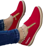 New Single-Shoe Women's Light Mouth Casual Solid Color Side Zipper Loose Bottom Rope Large Women's Single Shoes HZ0115