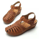 2025 Summer New Large-Size Daily Leisure Bag Head With The Magic Sticker Women's Slope Sandals HZ0115