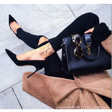 2025 Summer And Autumn New Simple Black High Heels Women's Fine 10Cm Sexy French Girl Small Single Shoes HZ0115