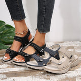 2025 New Summer Women's Shoes Large-Size Thick-Sed Casual Sandals With Magic Stickers Women's Shoes HZ0115