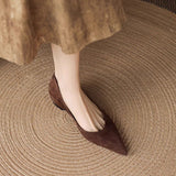 Great Look ~ Sharp-Headed Shallow Single-Shoe Women 2025 New Simple Match-Up Height Shoes HZ0115