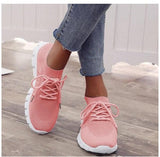 Large-Size 2025 Spring And Autumn New Women's Shoes Breathable Soft Soles Comfortable Sports Casual Shoes Lady HZ0115