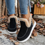 2025 New Winter Women's Cotton Shoes Plus Plus Thick Hair Side Warm Cotton Shoes Women's Shoes HZ0115