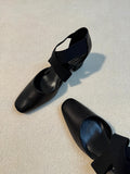 New Retro Ballet High Heel Children Thick Heel Cross-Lace Hollow Casual Head Sandals HZ0115
