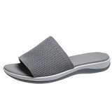 2025 Summer New Large Size Women's Shoes Casual Flying Shoes Soft Polyurethane Lightweight Flat-Bottomed Slippers Women HZ0115