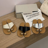Women's Toe-Slippers Wear A New Korean Version Of French-Style French-Style Fairy-Style Beach Shoes In The Summer Of 2025 HZ0115