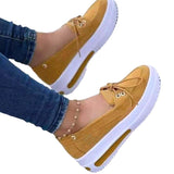 Wish Large-Size Single Shoes 2025 Spring New Thick-Bottomed Shallow Bean Shoes Women HZ0115