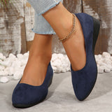 2025 New Women's Leisure Single-Shoe Large-Size Round Head Pedaling Slope Single-Shoe Bean Shoes HZ0115