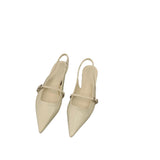 Flat Bottom Without Tired Head Sandals And Fairy Shoes 2025 New Spring And Summer Pointed Temperament Niche Single Shoes HZ0115