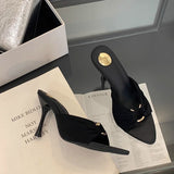 Light Familiar With The Wind High-Slender Slippers Women Summer Wear 2025 New Pointed Thin And Exposed Toe Sexy Cold Slippers HZ0115