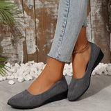2025 New Women's Leisure Single-Shoe Large-Size Round Head Pedaling Slope Single-Shoe Bean Shoes HZ0115
