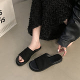 French Flat-Bottomed Retro Leisure Slippers Women's Summer Wear 2025 New Seaside Resort Beach Cool Slippers HZ0115