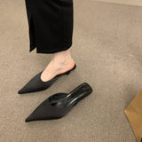 Muller Drag Slippers Women's Small Side Half-Dragging 2025 Spring And Summer New Baotou Cat And Alien And Cold Drag Korean Version HZ0115