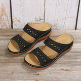 2025 Summer New Women's Thick-Bottomed Slippers Large-Size Fish Mouth Thick Bottom Beach Slippers HZ0115