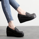 Cows And English Wind Small Leather Shoes Waterproof Table Women's Shoes Pine Sole Single Shoes Autumn Plus Velvet Tung Leoptium Pedalle Limousle HZ0115