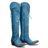 New High Over-Knee Side Zipper With Women's Boots Coarse And Pointed Large Size Women's Boots HZ0115