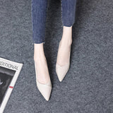 Sharp Single Shoes Women 2025 Work Clothes To Work Shoes Coarse Heel Do Not Tired Women Shoes Professional Work Shoes Women Black HZ0115