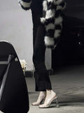 Transparent High-Heeled Women 2025 Summer New Word Thick Heel Sandals Fairy Crystal And Wear Cold Slippers HZ0115