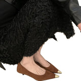 Spring 2025 New Retro Leopard-Print Metal Shallow Mouth Single Shoes French Temperament Velvet Head Tip Fine Heel High Heels HZ0115