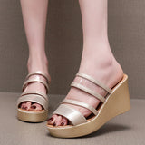 Painted Plop And Ultra-High Heel Waterproof Table Pine Cake Thick Bottom Fish Mouth Sandals Night Shop Sexy Transparent With Fashion Slippers Woman HZ0115