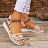 2025 New Large-Size Bottom Slope And Casual Sandals Women's Shoes With Fish Mouth Slope And Thick-Soled Sandals HZ0115
