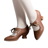 2025 New Fashion Heel Women Hollow Heel Single Shoes Pure Color Large-Size Pointed Shoes HZ0115