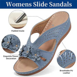 In The Summer Of 2025, The New Women's Thick-Bottomed Slippers Large-Size Fish Mouth Thick-Bottomed Wearing Beach Shoes Flower Decoration HZ0115