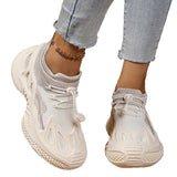 Couple Shoes 2025 Autumn Flying Mesh Shoes Sneakers Thick-Soled Coconut Breathable Lazy Casual Socks Shoes HZ0115
