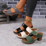 2025 New Women's Slope And Thick Bottom Slippers Large Thick And Fish Mouth Slope And Slippers HZ0115