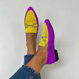 The Spring And Autumn 2025 Sharp-Pointed Muller Shoes 40-43 Shallow Fastener Large Size Casual Single Shoe Women HZ0115