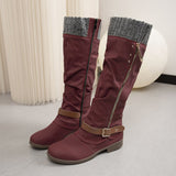 Large Code 2025 Autumn And Winter New Thick Side Zipper High-Heeling Women's Boots HZ0115