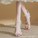 Sexy Transparent Sandals Women 2025 Summer Fashion New Fairy Wind Sheel With High-End High-Heeled Shoes HZ0115