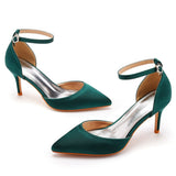 7 Cm Fine Heel Plus-Size Sandals Banquet Women's Shoes High-Heeled Sandals High-Heeled Sandals Satin Dress Long Skirt Shoes HZ0115