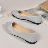 2025 New Sleek Fashion Light-Mouthed Single Shoes Women's Bean Shoes Large Flat-Bottomed Tip Single Shoes HZ0115