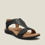 2025 Summer New Large-Size Casual Women's Sandals Flat-Soled Thick-Soled Magic Stick Casual Beach Sandals HZ0115