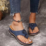 2025 New Summer Flower Women Sandals Car Sewing Beach Shoes Large Size Word And Comfortable Sandals Women HZ0115