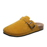 Bag Head Slippers Female Couple Softwood Tug Wish Large Size Roman Shoes Casual Half-Dragging Lazy Shoes HZ0115