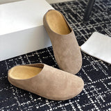 Spring And Autumn 2025 New Birkenish Shoes Women Thick Soles Row One Foot Lazy Boken Bag Half Slippers Female HZ0115