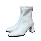 High-Heeling Thin Boots Girl Fairy 2025 New Coarse And Smoke Boots Net Red Fashion Chelsea Short Boots HZ0115