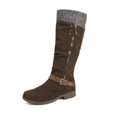 Large Code 2025 Autumn And Winter New Thick Side Zipper High-Heeling Women's Boots HZ0115