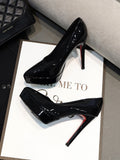 Light Luxury High Heels Women's Fine Heel Pointed Women's Shoes Sexy 12CM Single Shoes Black White Red Shoes Are Not Tired HZ0115